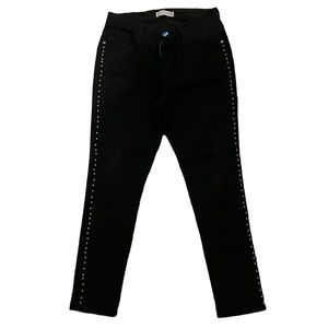 Oak and Poppy Womens Pearl studded Jeans Size 10 Black